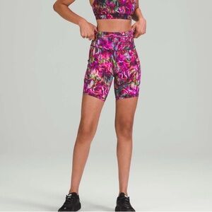 Lululemon Fast and Free Short 8" Hyper Flow Pink Multi